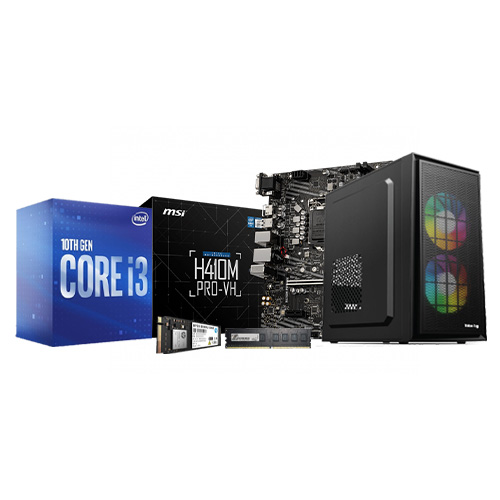 MSI H410M PRO-VH & Intel Core i3 10100 PC Build