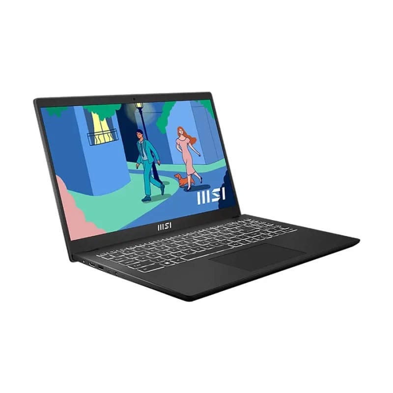 MSI Modern 15 B7M AMD Ryzen 5 7430U 16GB RAM 512GB SSD 15.6 Inch FHD Display Classic Black Laptop