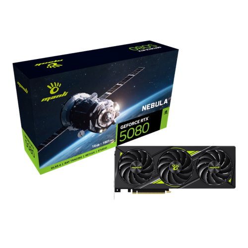 Manli Nebula GeForce RTX 5080 16GB GDDR7 Graphics Card Manli Nebula GeForce RTX 5080 16GB GDDR7 Graphics Card