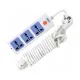Many 2 Pin 3 Port White 5M Power Strip