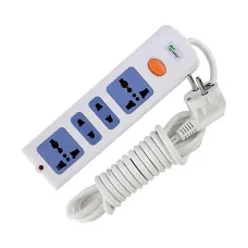 Many 2 Pin 4 Port (2 Pin 2 Port, 3 Pin 2 Port) White 6M Power Strip