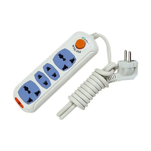 Many 2 Pin 4 Port (2 Pin 2 Port, 3 Pin 2 Port) White 2M Power Strip