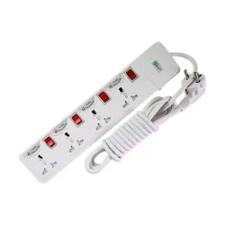 Many 2 Pin 4 Port White 3M Power Strip