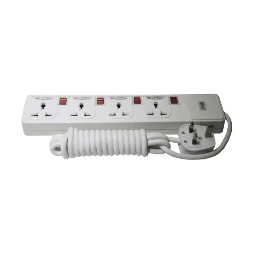 Many 3 Pin 4 Port White 3M Power Strip
