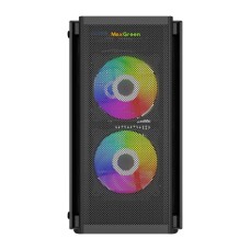 MaxGreen 5510-Mesh Mid-Tower M-ATX Gaming Case with PSU