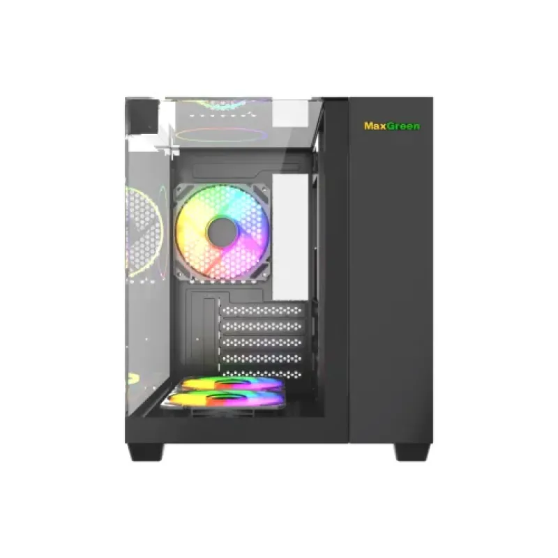 MaxGreen S275-33 Mid-Tower M-ATX Casing With 3x MaxGreen M59 ARGB Fan