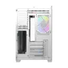 MaxGreen Bright Wave F7 Mid Tower M-ATX Gaming Casing With 7x ARGB Fan (White)