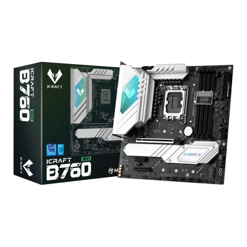 Maxsun ICraft B760M Wi-Fi 6E DDR5 Micro-ATX Gaming Motherboard