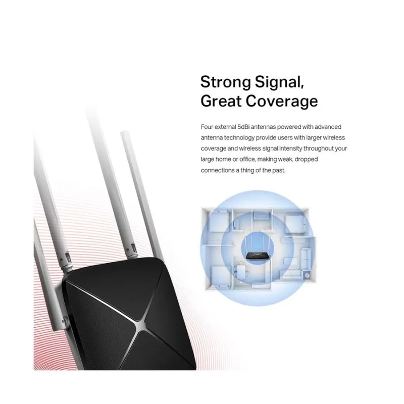 Mercusys AC12 AC1200 Dual Band Wireless Router (4 Antenna)