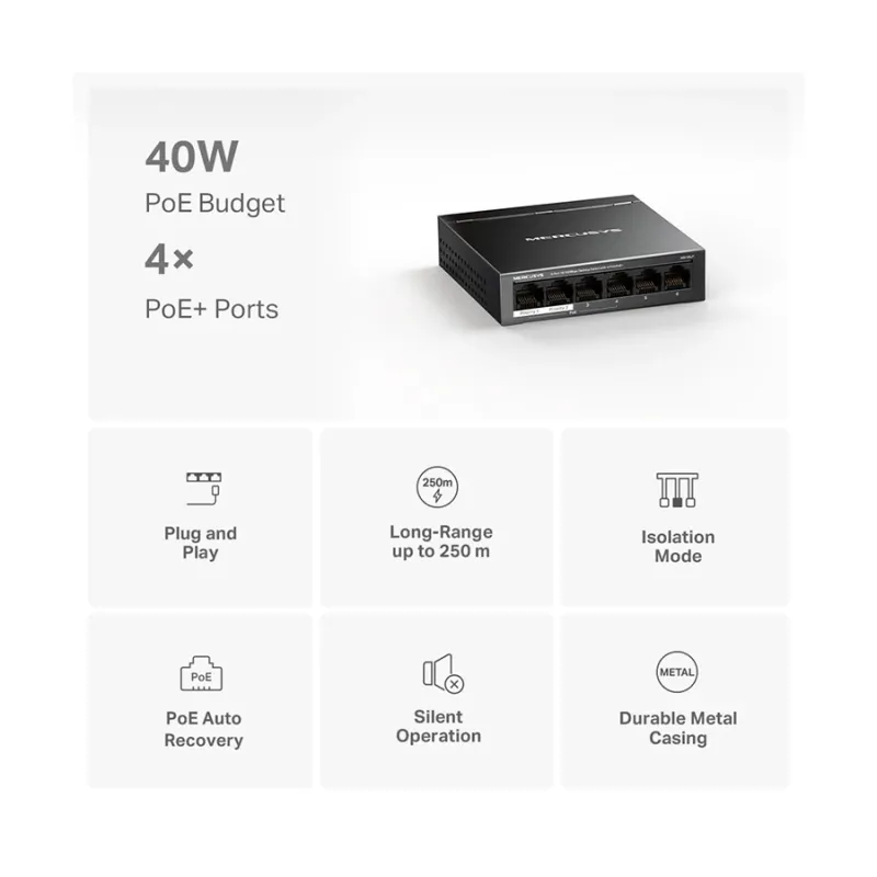 Mercusys MS106LP 6-Port Desktop Switch