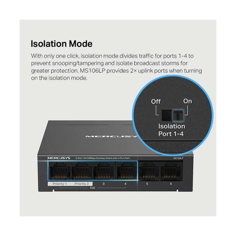 Mercusys MS106LP 6-Port Desktop Switch
