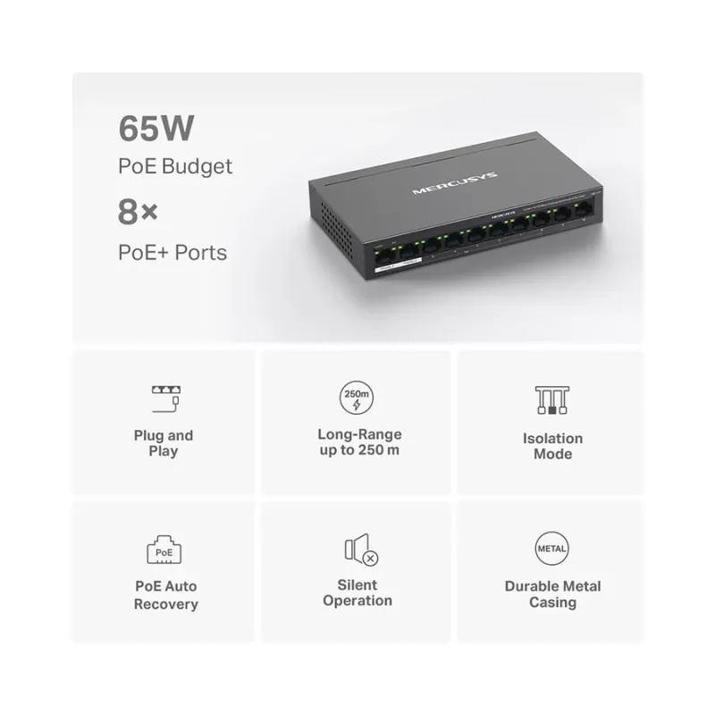 Mercusys MS110P 10-Port Unmanaged Desktop Switch