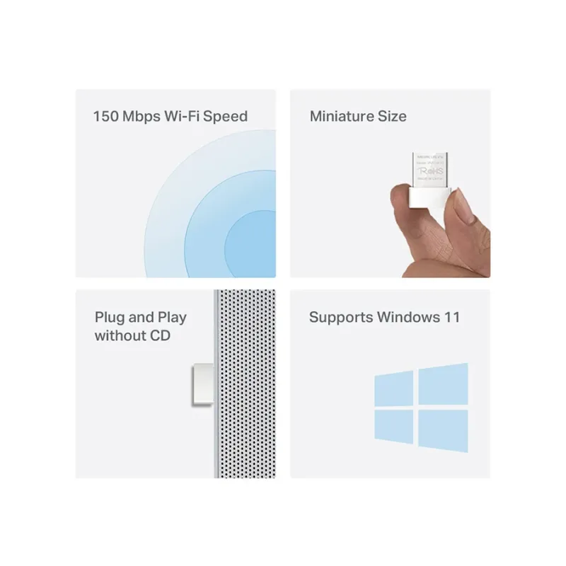Mercusys MW150US N150 Wireless Nano USB Adapter