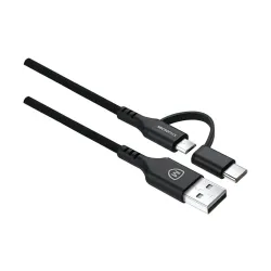 Micropack MC-AC13 USB Male to USB Type-C & Micro USB Male 1.5 Meter Cable