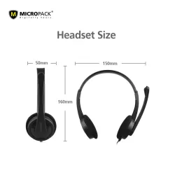 Micropack MHP-01 3.5mm Headphone Black