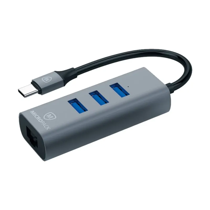 Micropack MDC-3AE USB-C to USB-A HUB with Ethernet