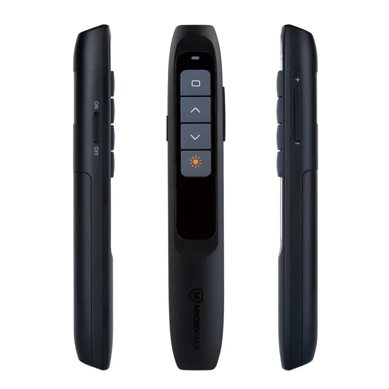 Micropack WPM-06 Black Pocket Wireless Red laser 100M Range Presenter