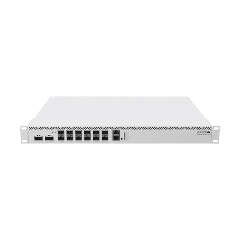 Mikrotik CCR2216-1G-12XS-2XQ 1U Rackmount RouterOS v7 Dual PSU Cloud Core Ethernet Router