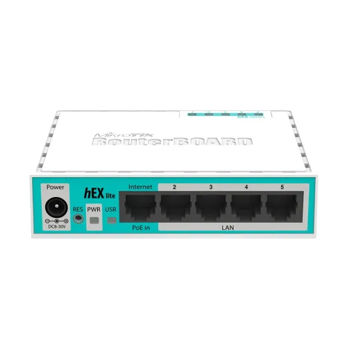 Mikrotik RB750r2 hEX lite 850MHz, 5 Port, 64 MB RAM Router OS4