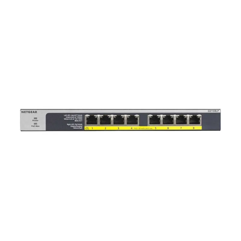 Netgear GS108LP 8 Port Unmanaged Rackmount Switch