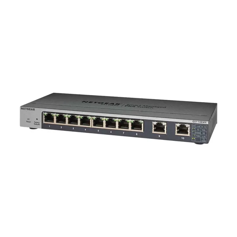 Netgear GS110EMX 10 Port Plus Managed Desktop Switch