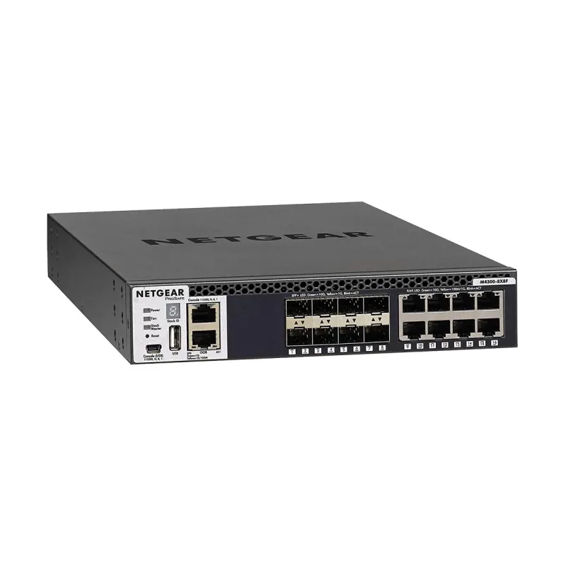 Netgear M4300-8X8F (XSM4316S) 16-Port ProSAFE 10-Gigabit Stackable Managed Switch with 8-Port ProSafe 10-Gigabit Fiber & 8-Port 10-Gigabit L3 SFP+