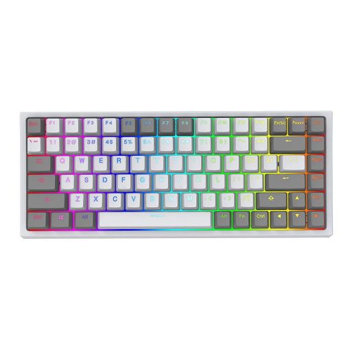 Keycool KC84 RGB Hotswap Mechanical Wired Keyboard (White)