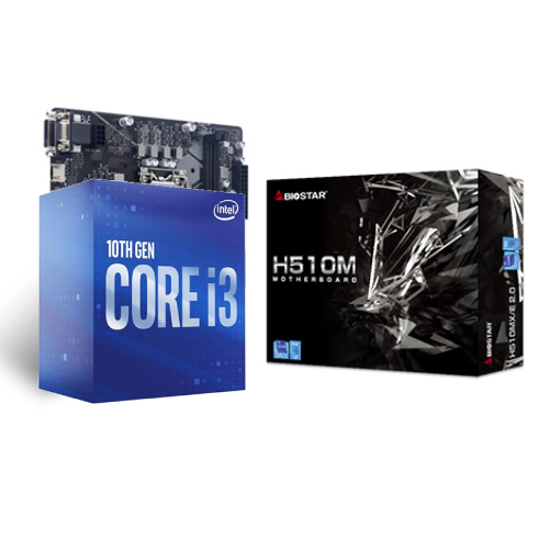 Intel Core i3 10100F with Biostar H510MX/E Motherboard Combo