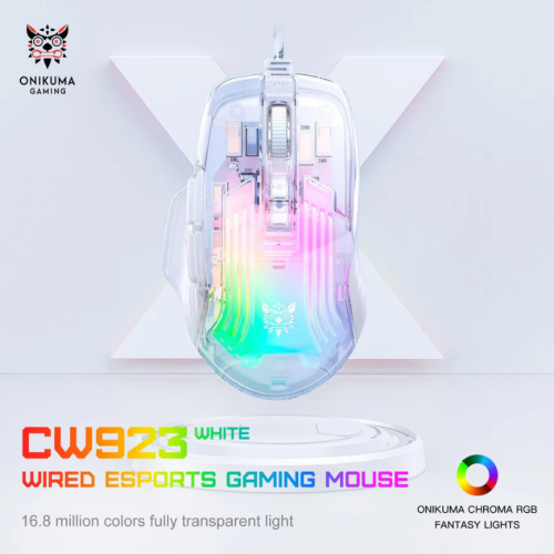 ONIKUMA CW923 12800 DPI Wired RGB Transparent Gaming Mouse ONIKUMA CW923 12800 DPI Wired RGB Transparent Gaming Mouse