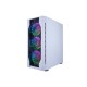 1STPLAYER DK-D4 ATX GAMING CASE WITH 4 FANS (WHITE)