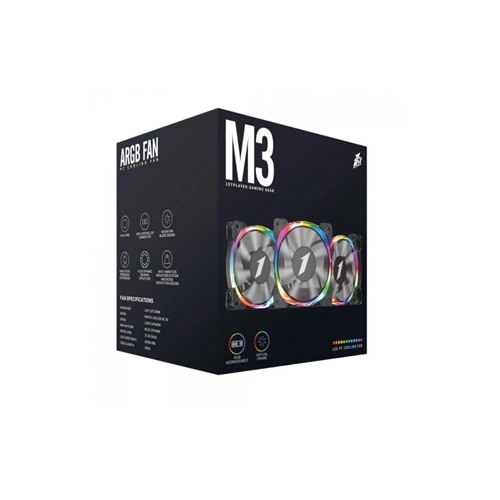 1STPLAYER M3 ARGB 120MM ARGB FAN - Black
