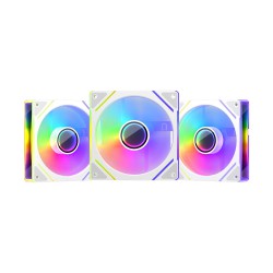 1stPlayer FC7 3 in 1 120mm ARGB Case Fans with Remote and Hub White