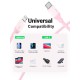 UGREEN US387 (60625) USB-C to Lightning Silicone Cable 1m (Pink)