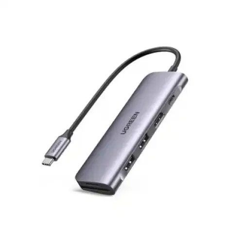Ugreen CM195 USB Type-C to 2 Ports USB 3.0-A Hub HDMI TF/SD with PD Power Supply #70411