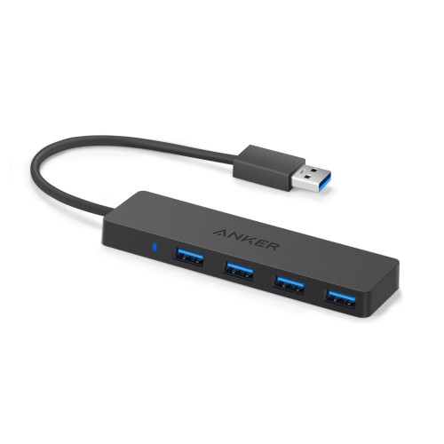 Anker 4-Port Ultra Slim USB3.0 Data Hub 20cm – Black