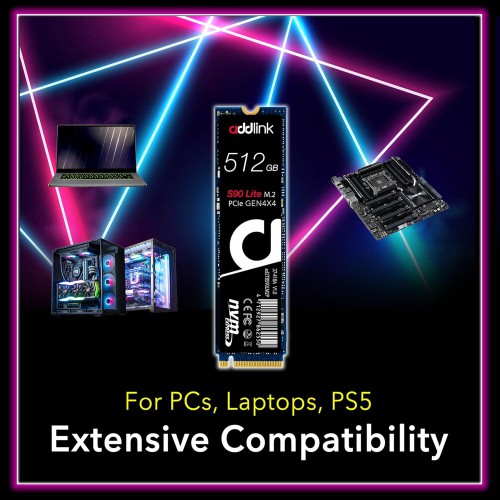 Addlink S90 Lite 512GB M.2 2280 PCIe NVMe Gaming SSD