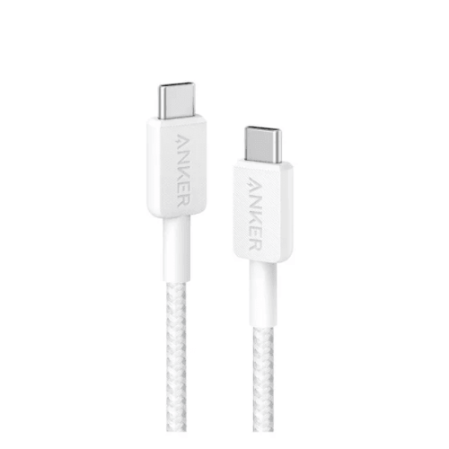 Anker 322 USB-C To USB-C Cable 6ft (Braided) White – A81F6P21