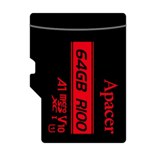 Apacer R100 MicroSDXC UHS-I U1 V10 A1 64GB Class-10 Memory Card with Adapter