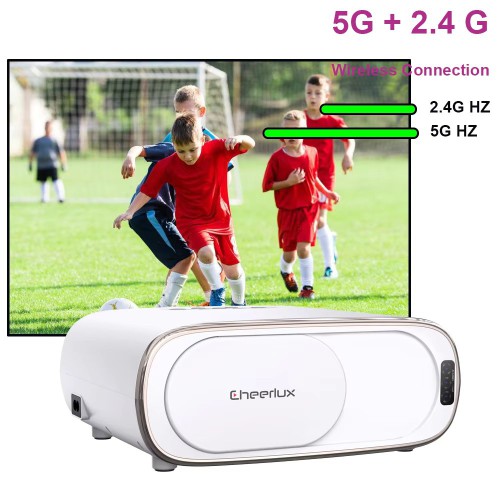 Cheerlux C16 4000 Lumens Full HD Android Multimedia Projector 