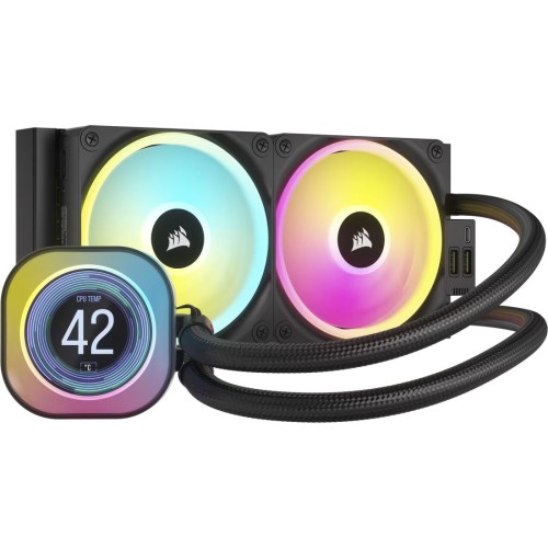 Corsair iCUE LINK H100i LCD RGB 240mm AIO Liquid CPU Cooler