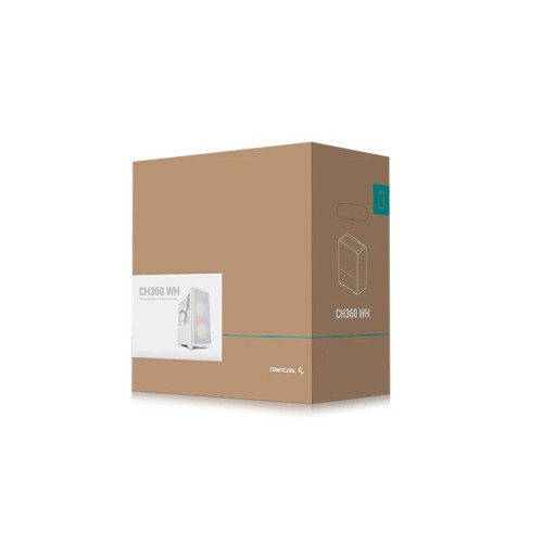 Deepcool CH360 WH Mid Tower White Micro-ATX Gaming Desktop Case #R-CH360-WHAPE3-G-1
