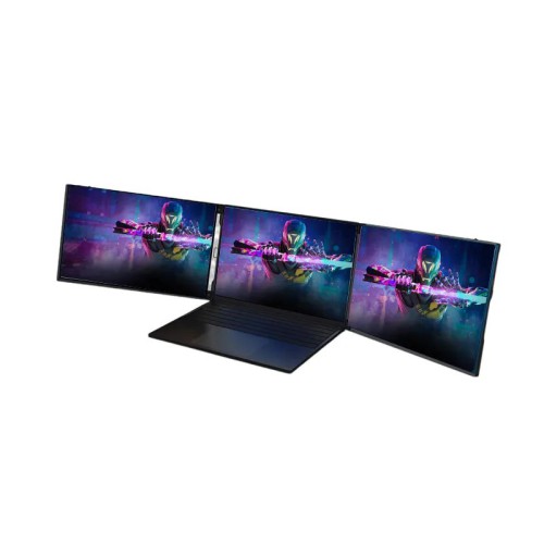 Factory 15.6 inch Triple Laptop Screen Extender Dual 1080P LCD Monitors Portable Tri Screen Monitor For Laptop