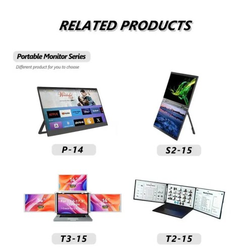 Factory 15.6 inch Triple Laptop Screen Extender Dual 1080P LCD Monitors Portable Tri Screen Monitor For Laptop