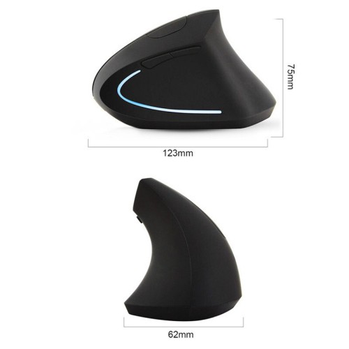 Ergonomic Vertical Wireless USB + Bluetooth Mouse