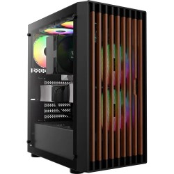 Gamdias AURA GC4 Real Walnut Wood Mesh ARGB Mid-Tower ATX Gaming Casing