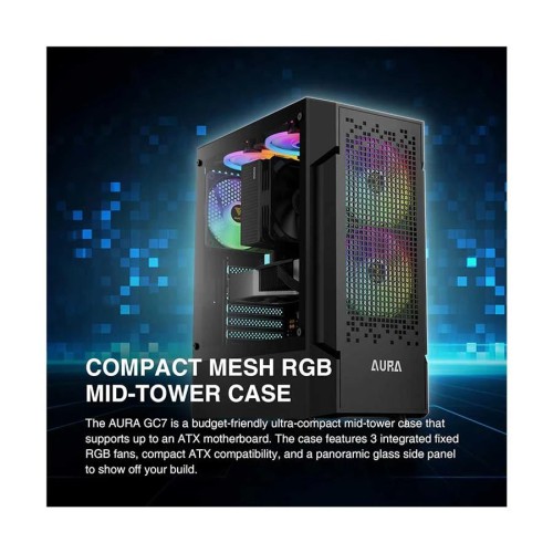 Gamdias AURA GC7 RGB ATX Mid-Tower Gaming Casing With 450W PSU