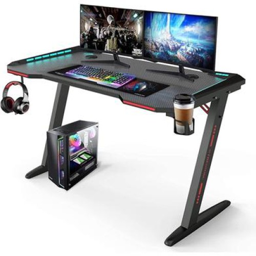 Gaming Desk Z Shaped Large PC | Computer Gaming Desks Tables