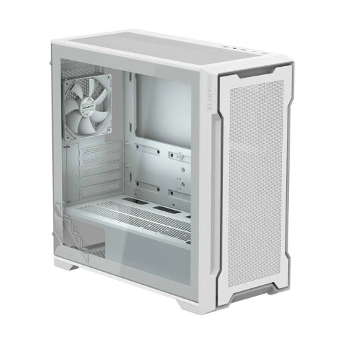 Gigabyte C102 Glass Ice Mid Tower White Micro ATX Gaming Desktop Casing