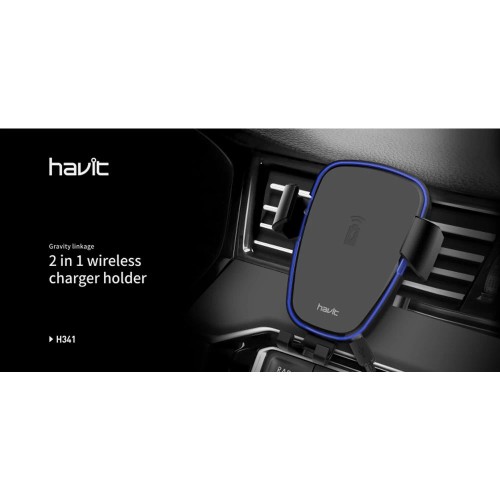 HAVIT H341 Qi Fast Wireless Black Charging Car Mount