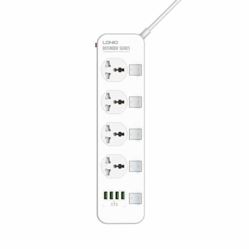 LDNIO SC4408 2500W 4 Socket & 4 USB Port Power Strip LDNIO SC4408 2500W 4 Socket & 4 USB Port Power Strip